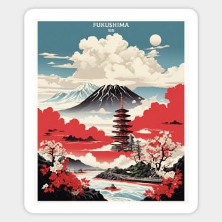 Fukushima Japan Vintage Poster Tourism Sticker